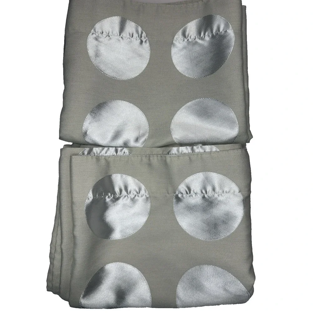 Ikea NINNI RUND‎ Curtains Drapes Panels Large Dots Circles 57 x 96
